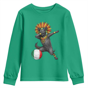 Aztec Xolo Dog Soccer Youth Sweatshirt Mexican Heritage Fan Gift TS12 Irish Green Print Your Wear