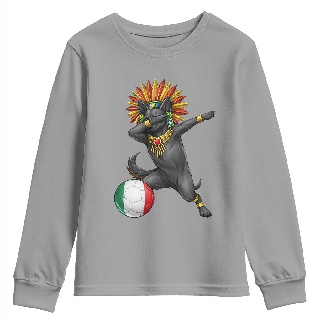 Aztec Xolo Dog Soccer Youth Sweatshirt Mexican Heritage Fan Gift TS12 Sport Gray Print Your Wear