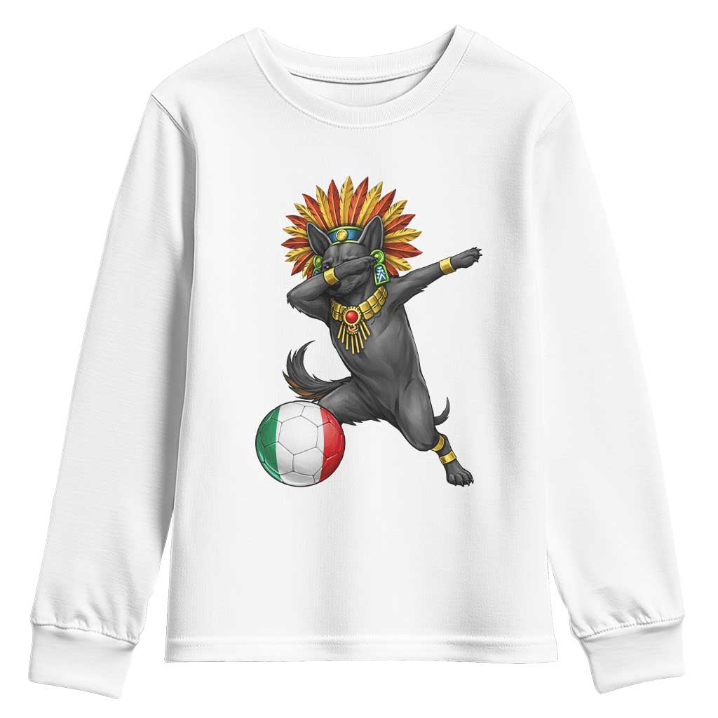 Aztec Xolo Dog Soccer Youth Sweatshirt Mexican Heritage Fan Gift TS12 White Print Your Wear