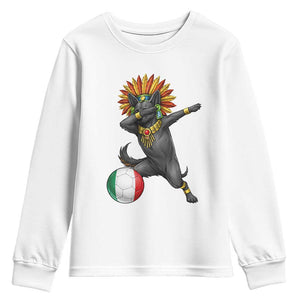 Aztec Xolo Dog Soccer Youth Sweatshirt Mexican Heritage Fan Gift TS12 White Print Your Wear