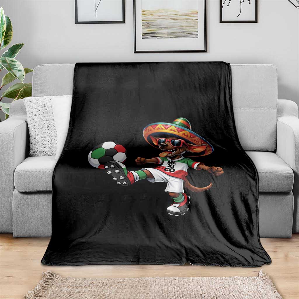 Funny Mexican Xolo Dog Playing Soccer Throw Blanket Football Fan Gift TS12 Print Your Wear