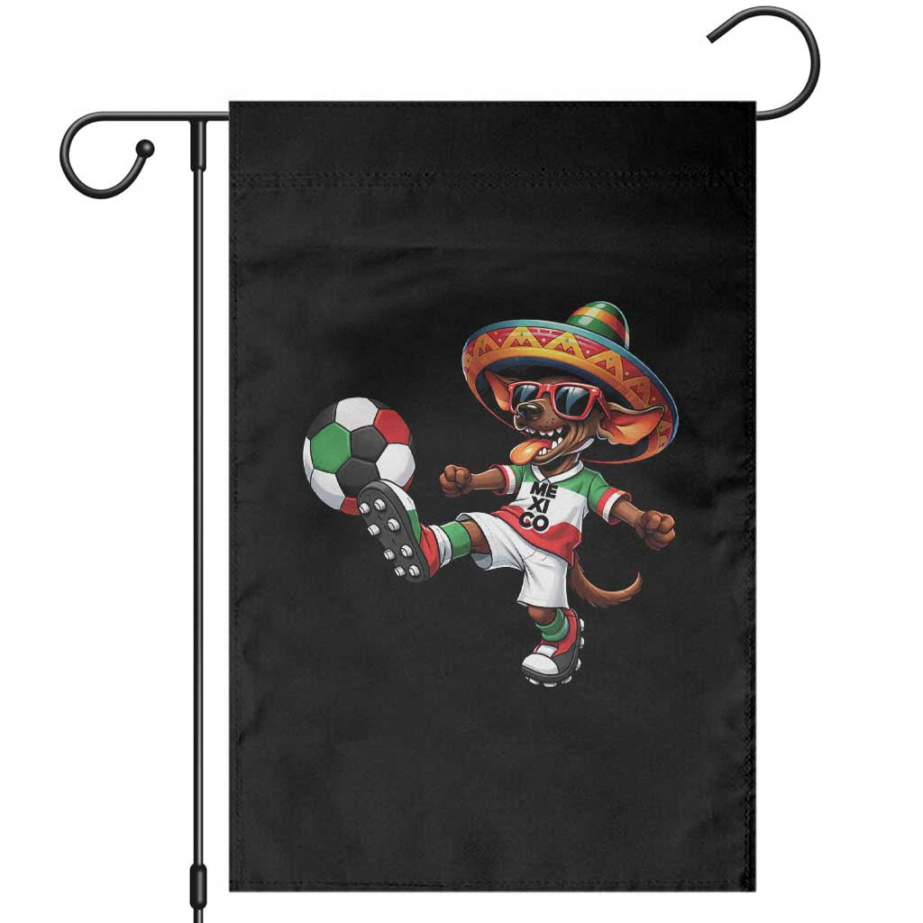 Funny Mexican Xolo Dog Playing Soccer Garden Flag Football Fan Gift TS12 Black Print Your Wear