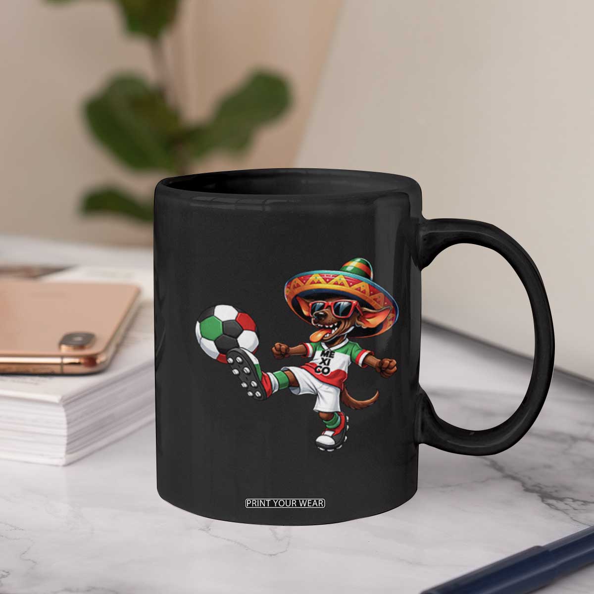 Funny Mexican Xolo Dog Playing Soccer Coffee Mug Football Fan Gift TS12 Print Your Wear