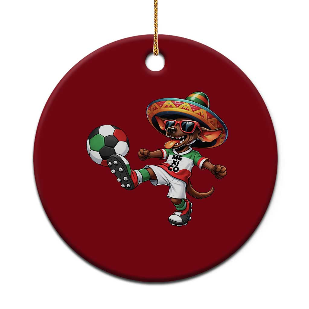 Funny Mexican Xolo Dog Playing Soccer Ceramic Ornament Football Fan Gift TS12 1pc Red Print Your Wear