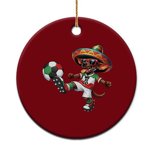 Funny Mexican Xolo Dog Playing Soccer Ceramic Ornament Football Fan Gift TS12 1pc Red Print Your Wear