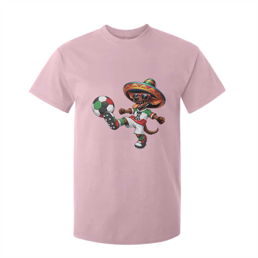 Funny Mexican Xolo Dog Playing Soccer T Shirt For Kid Football Fan Gift TS12 Light Pink Print Your Wear