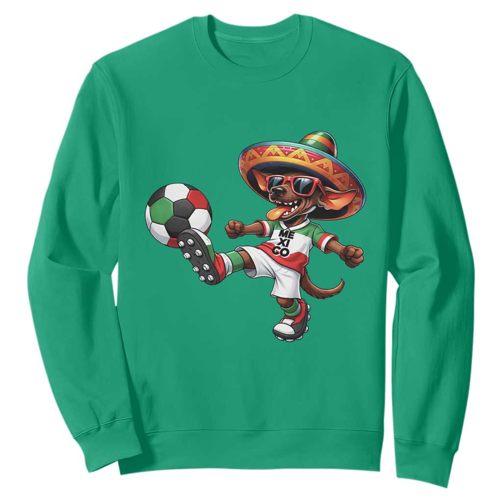 Funny Mexican Xolo Dog Playing Soccer Sweatshirt Football Fan Gift TS12 Irish Green Print Your Wear