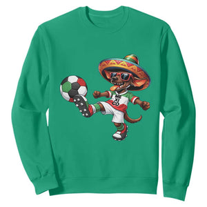 Funny Mexican Xolo Dog Playing Soccer Sweatshirt Football Fan Gift TS12 Irish Green Print Your Wear