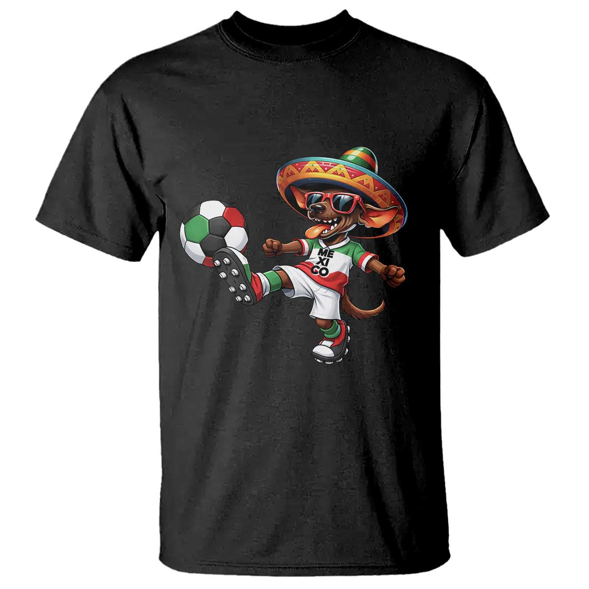 Funny Mexican Xolo Dog Playing Soccer T Shirt Football Fan Gift TS12 Black Print Your Wear