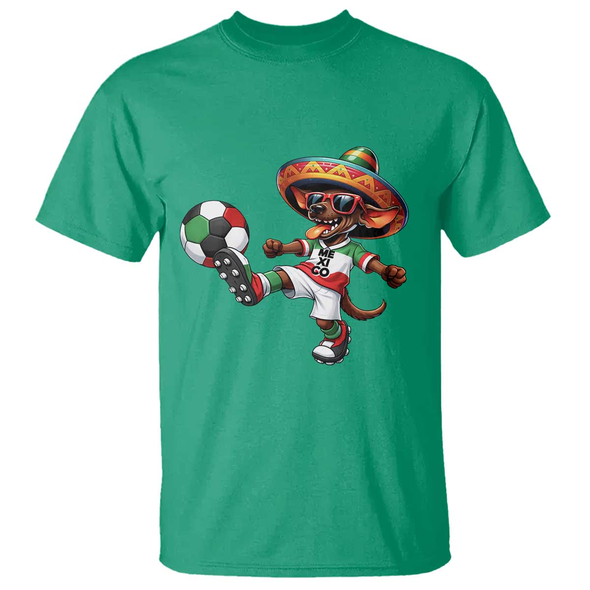 Funny Mexican Xolo Dog Playing Soccer T Shirt Football Fan Gift TS12 Irish Green Print Your Wear