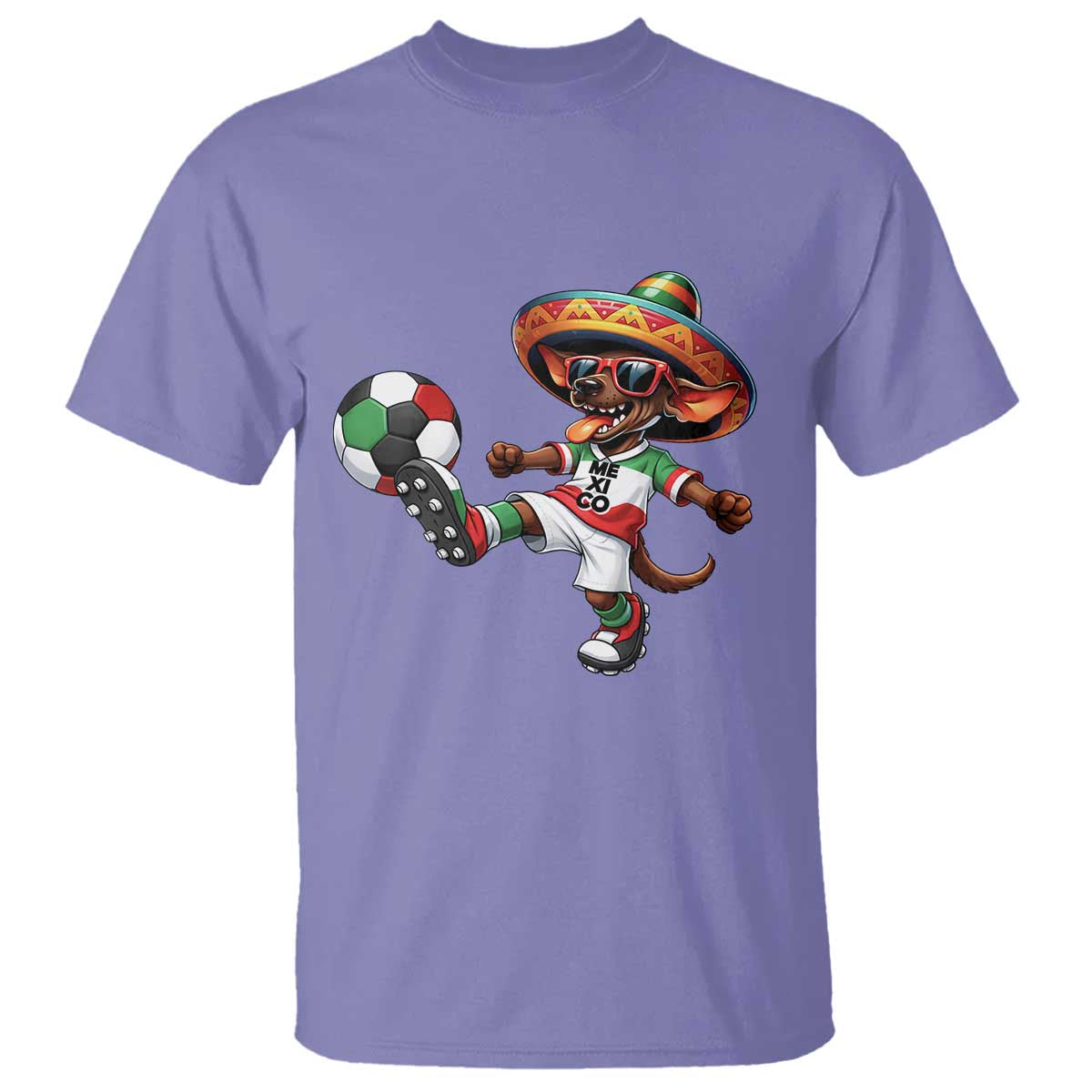 Funny Mexican Xolo Dog Playing Soccer T Shirt Football Fan Gift TS12 Violet Print Your Wear