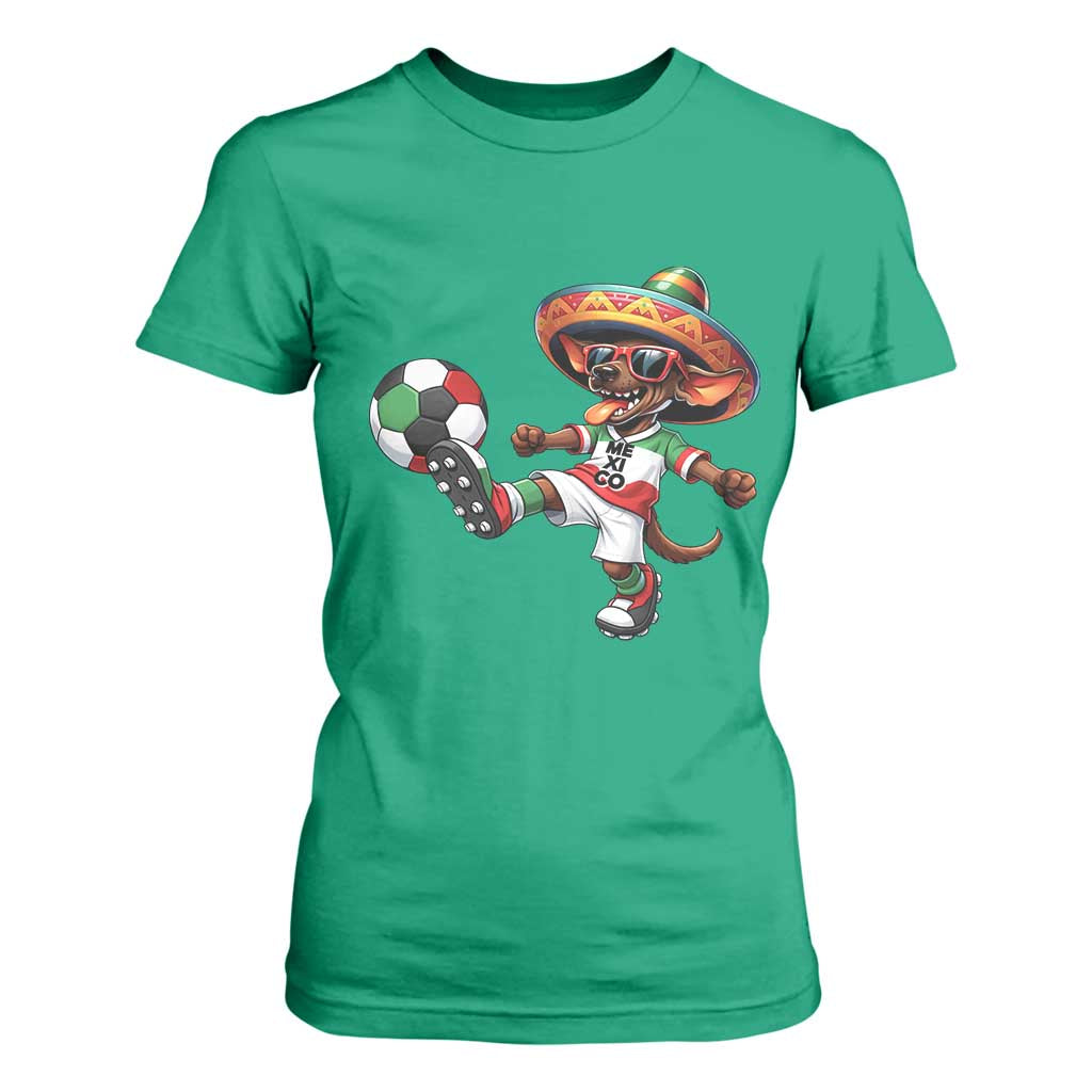 Funny Mexican Xolo Dog Playing Soccer T Shirt For Women Football Fan Gift TS12 Irish Green Print Your Wear