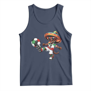 Funny Mexican Xolo Dog Playing Soccer Tank Top Football Fan Gift TS12 Navy Print Your Wear