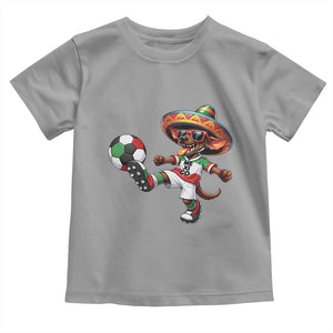 Funny Mexican Xolo Dog Playing Soccer Toddler T Shirt Football Fan Gift TS12 Sport Gray Print Your Wear