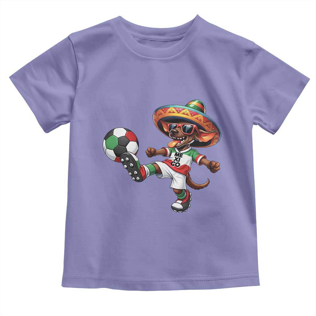 Funny Mexican Xolo Dog Playing Soccer Toddler T Shirt Football Fan Gift TS12 Violet Print Your Wear