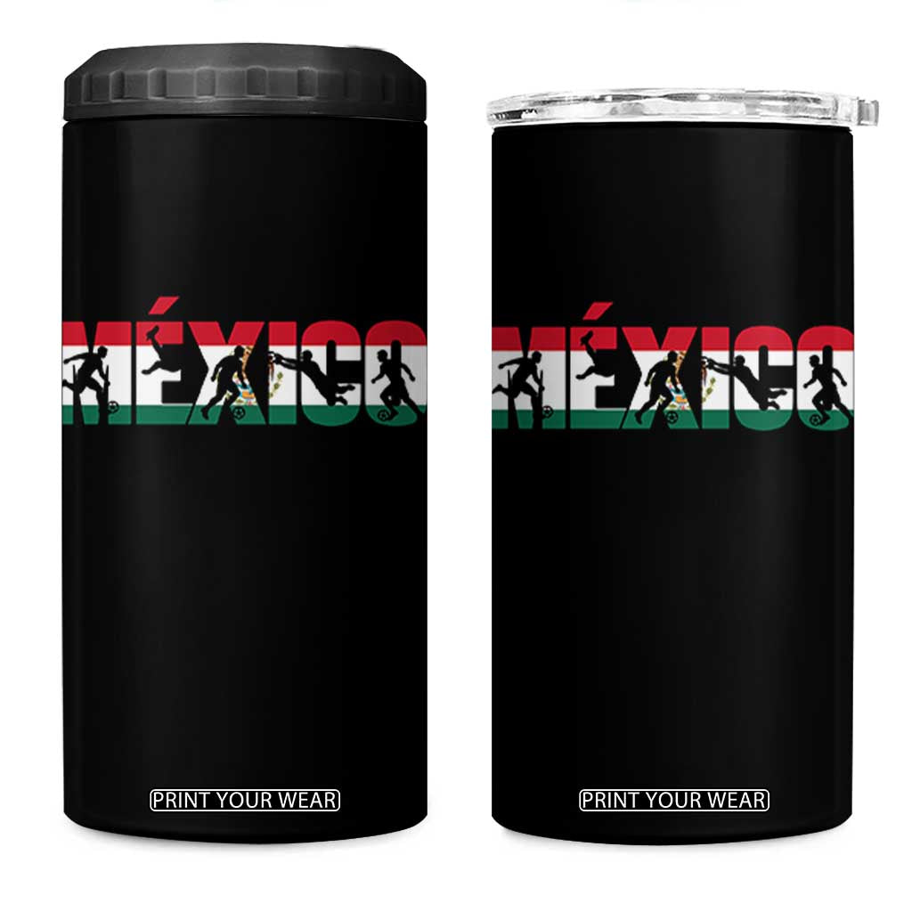 Mexico Soccer Lover 4 in 1 Can Cooler Tumbler World Football Fan Gift TS12 One Size: 16 oz Black Print Your Wear
