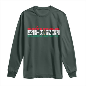 Mexico Soccer Lover Long Sleeve Shirt World Football Fan Gift TS12 Dark Forest Green Print Your Wear