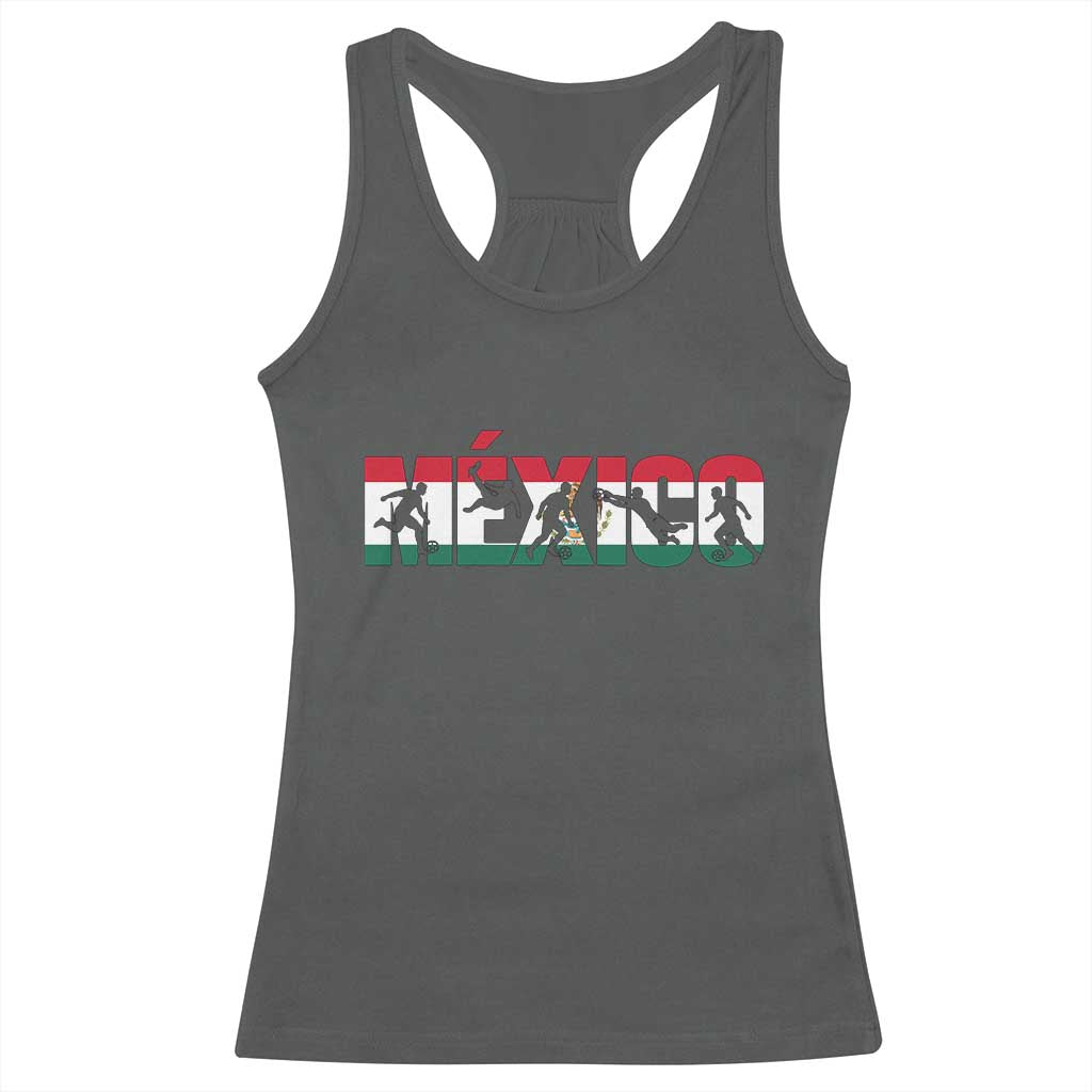 Mexico Soccer Lover Racerback Tank Top World Football Fan Gift TS12 Dark Heather Print Your Wear