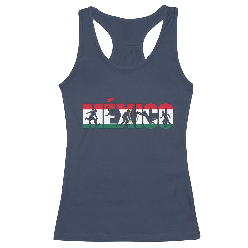 Mexico Soccer Lover Racerback Tank Top World Football Fan Gift TS12 Navy Print Your Wear