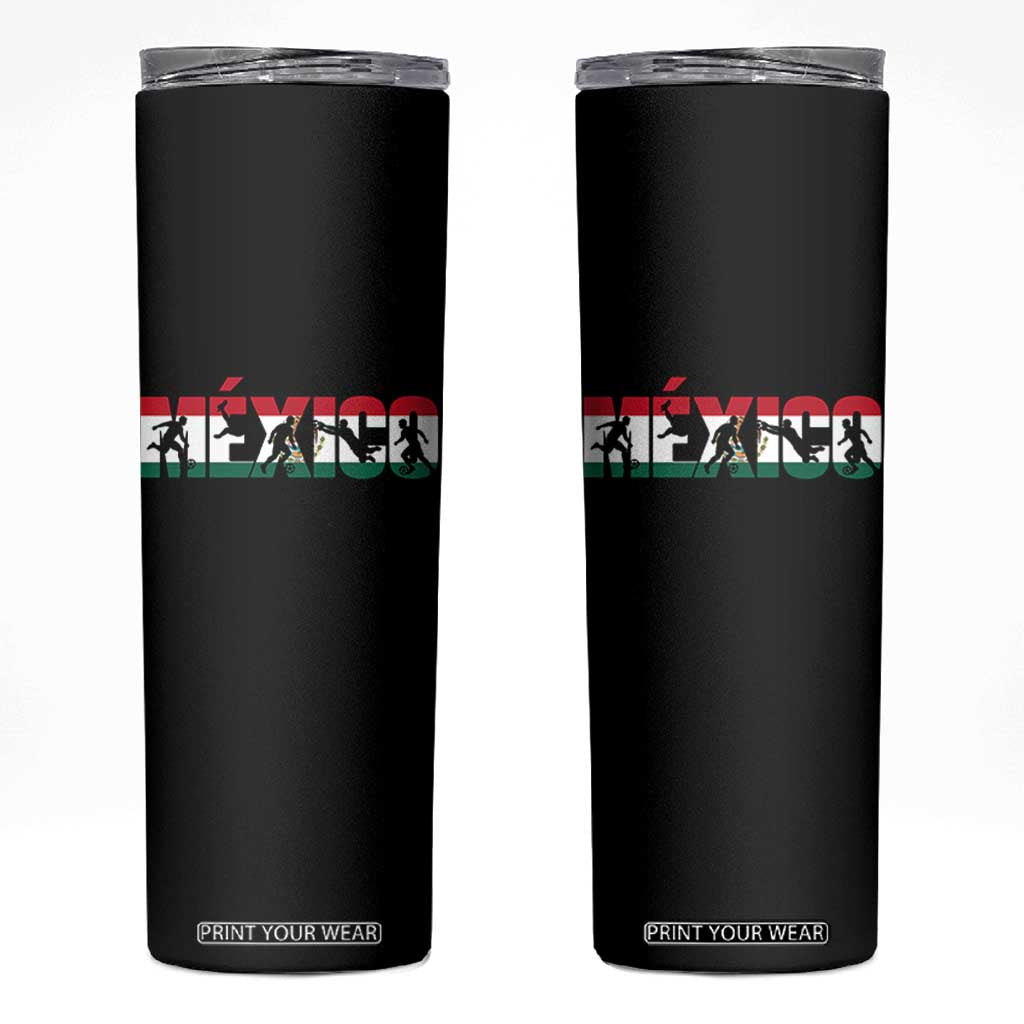 Mexico Soccer Lover Skinny Tumbler World Football Fan Gift TS12 Black Print Your Wear