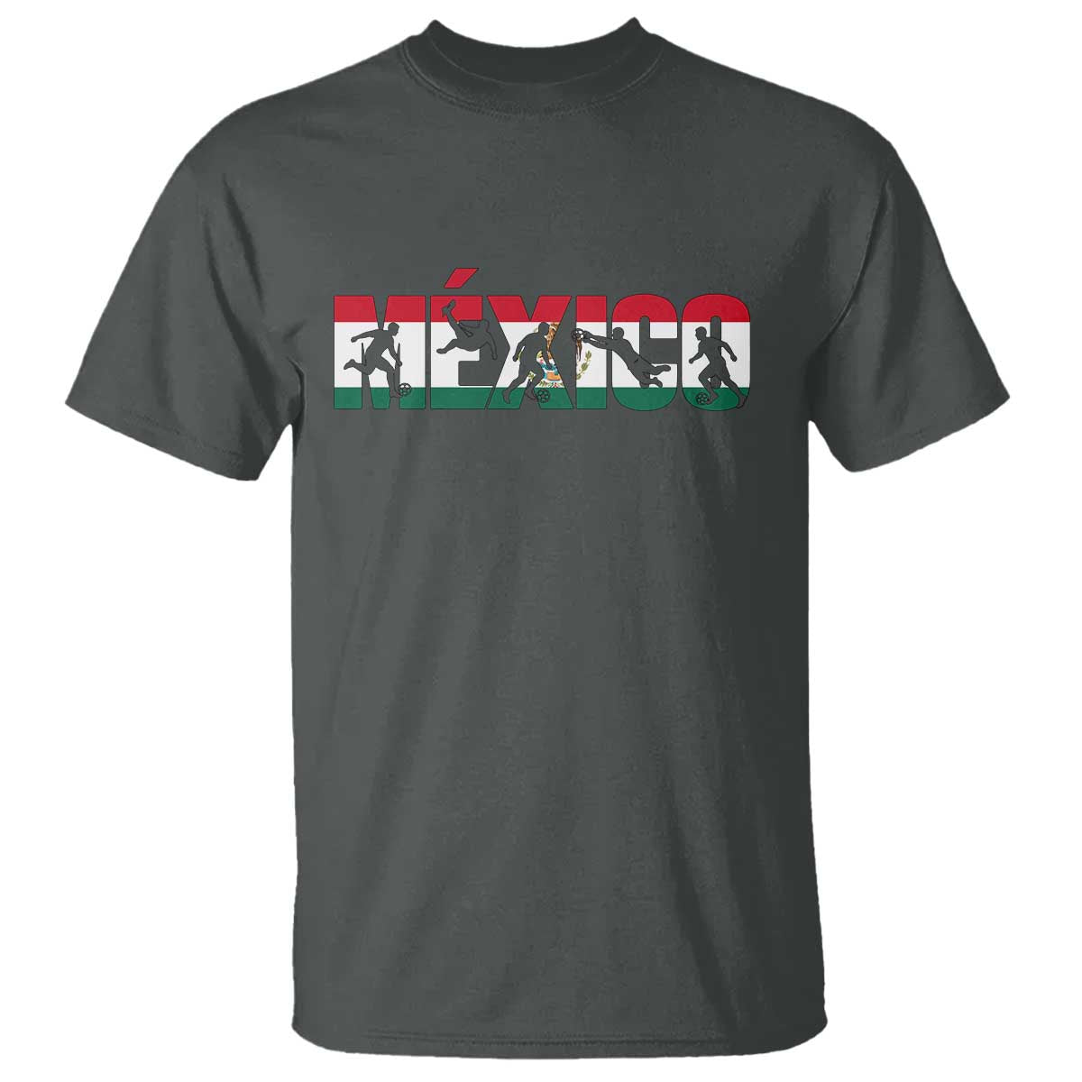 Mexico Soccer Lover T Shirt World Football Fan Gift TS12 Dark Heather Print Your Wear