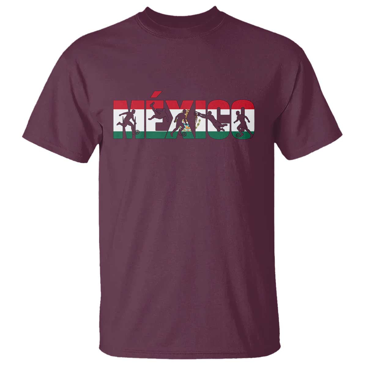 Mexico Soccer Lover T Shirt World Football Fan Gift TS12 Maroon Print Your Wear