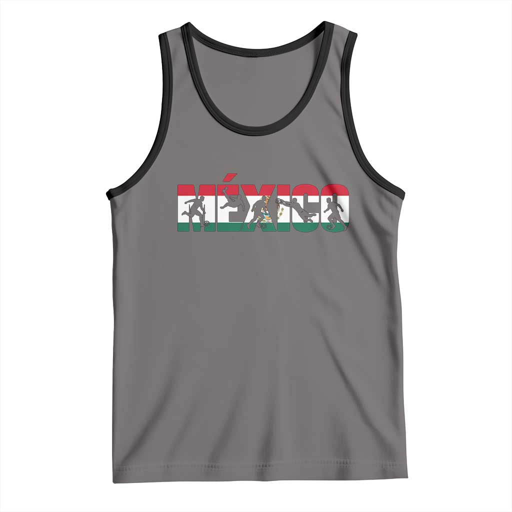 Mexico Soccer Lover Tank Top World Football Fan Gift TS12 Deep Heather Black Print Your Wear