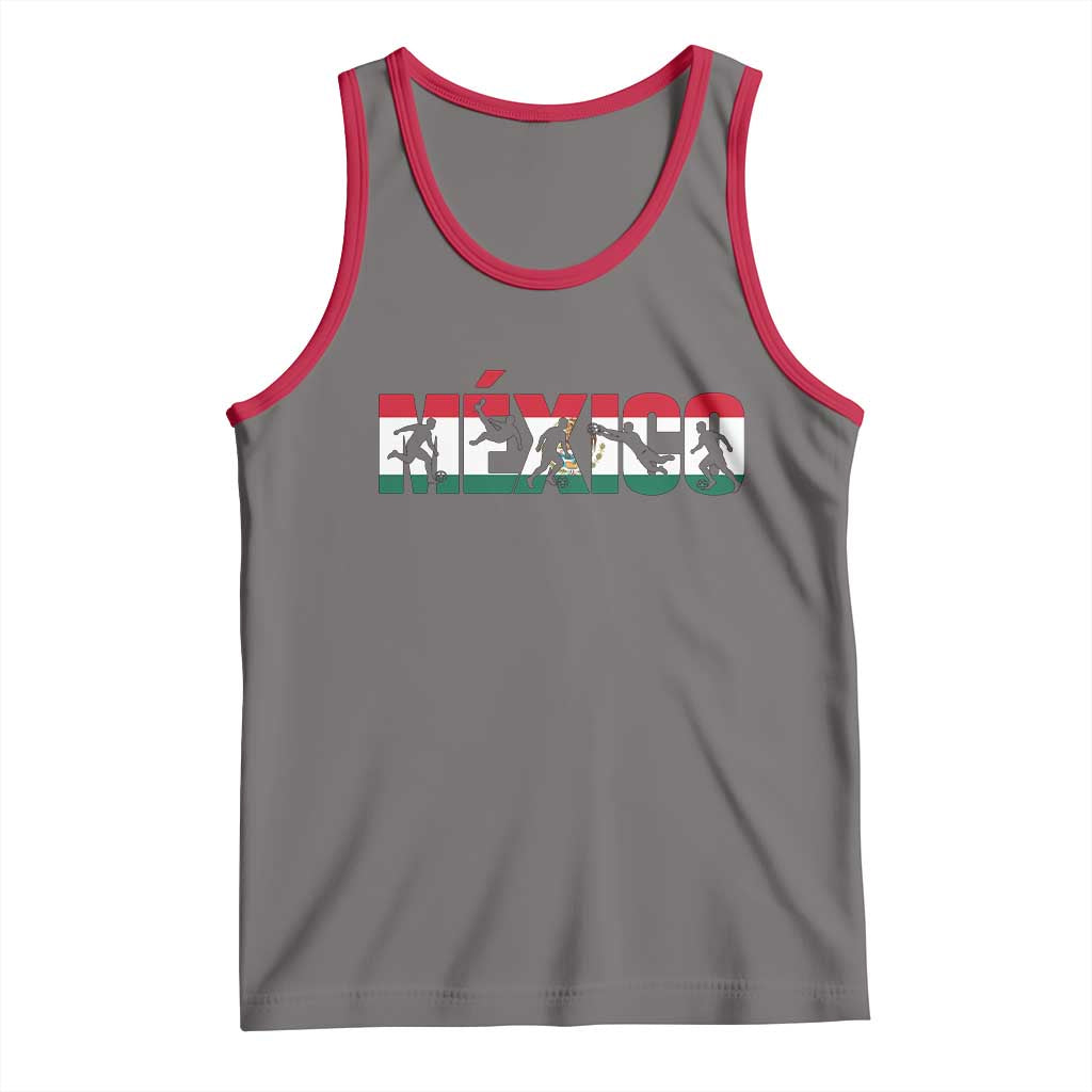 Mexico Soccer Lover Tank Top World Football Fan Gift TS12 Deep Heather Red Print Your Wear