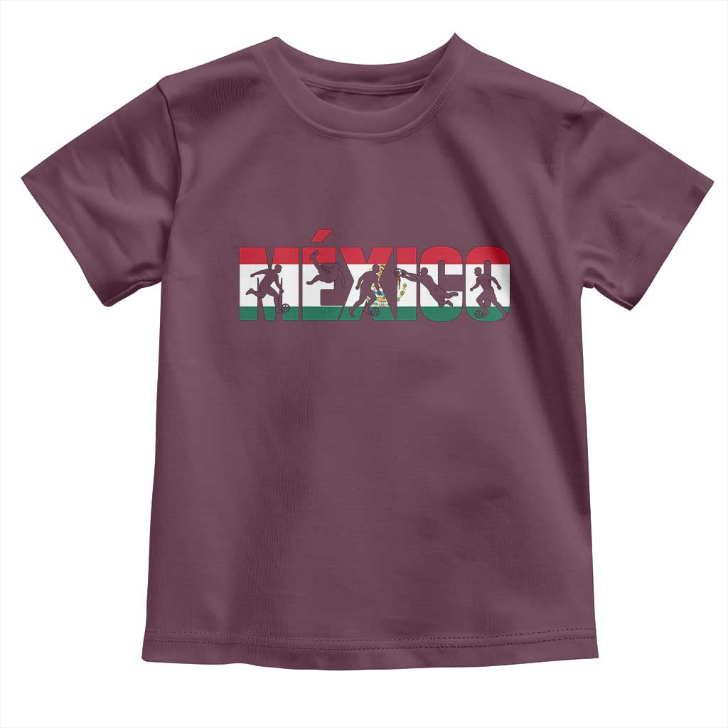 Mexico Soccer Lover Toddler T Shirt World Football Fan Gift TS12 Maroon Print Your Wear