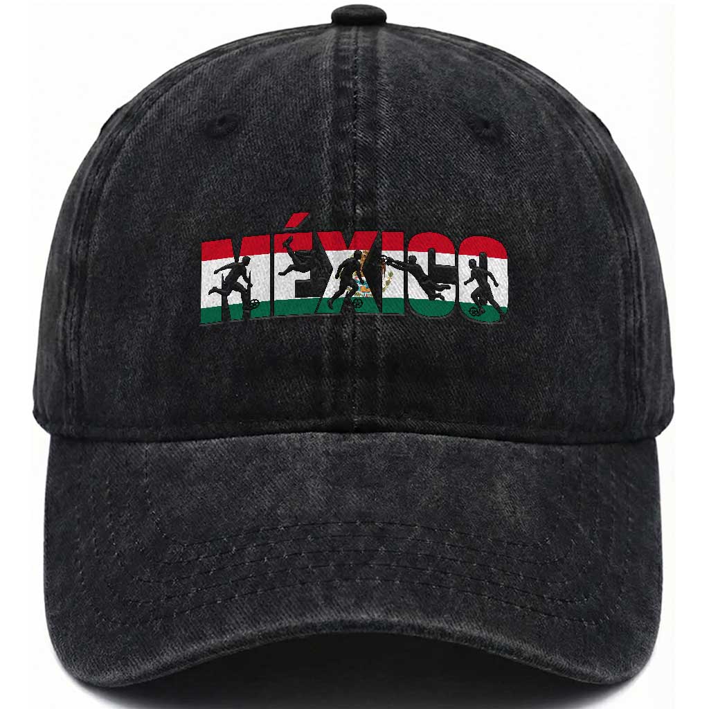 Mexico Soccer Lover Washed Cotton Baseball Cap World Football Fan Gift TS12 Print Your Wear