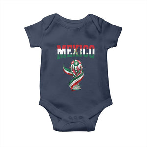 Mexico National Soccer Lover Baby Onesie Proud Mexican Fan Gift TS12 Navy Print Your Wear