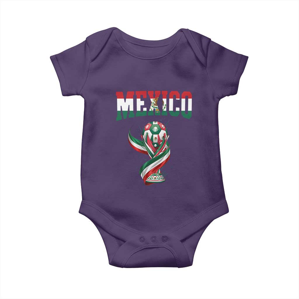 Mexico National Soccer Lover Baby Onesie Proud Mexican Fan Gift TS12 Purple Print Your Wear
