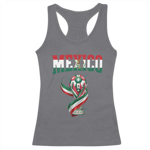 Mexico National Soccer Lover Racerback Tank Top Proud Mexican Fan Gift TS12 Charcoal Print Your Wear