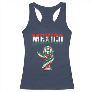 Mexico National Soccer Lover Racerback Tank Top Proud Mexican Fan Gift TS12 Navy Print Your Wear