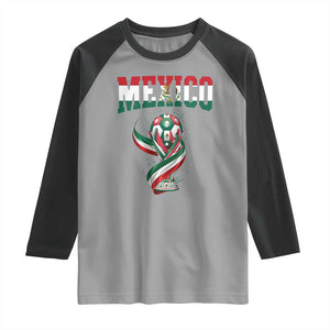 Mexico National Soccer Lover Raglan Shirt Proud Mexican Fan Gift TS12 Sport Gray Black Print Your Wear