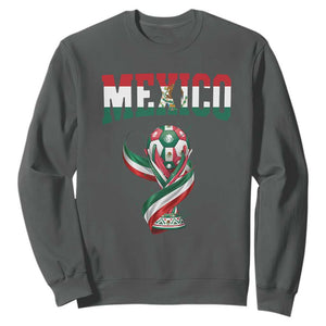 Mexico National Soccer Lover Sweatshirt Proud Mexican Fan Gift TS12 Dark Heather Print Your Wear