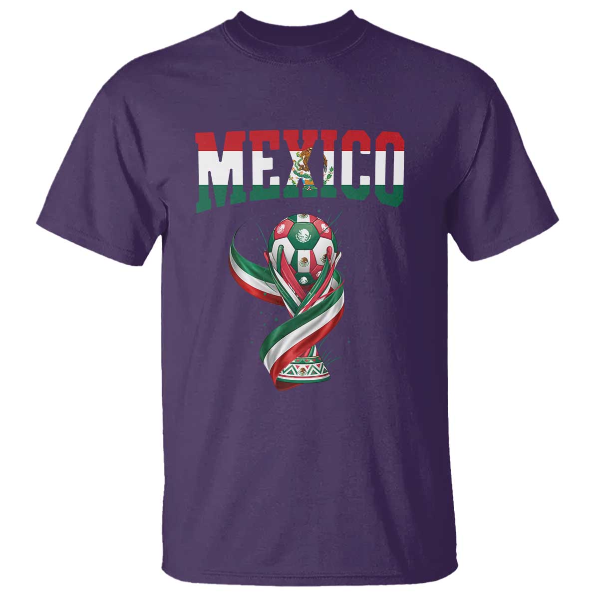 Mexico National Soccer Lover T Shirt Proud Mexican Fan Gift TS12 Purple Print Your Wear