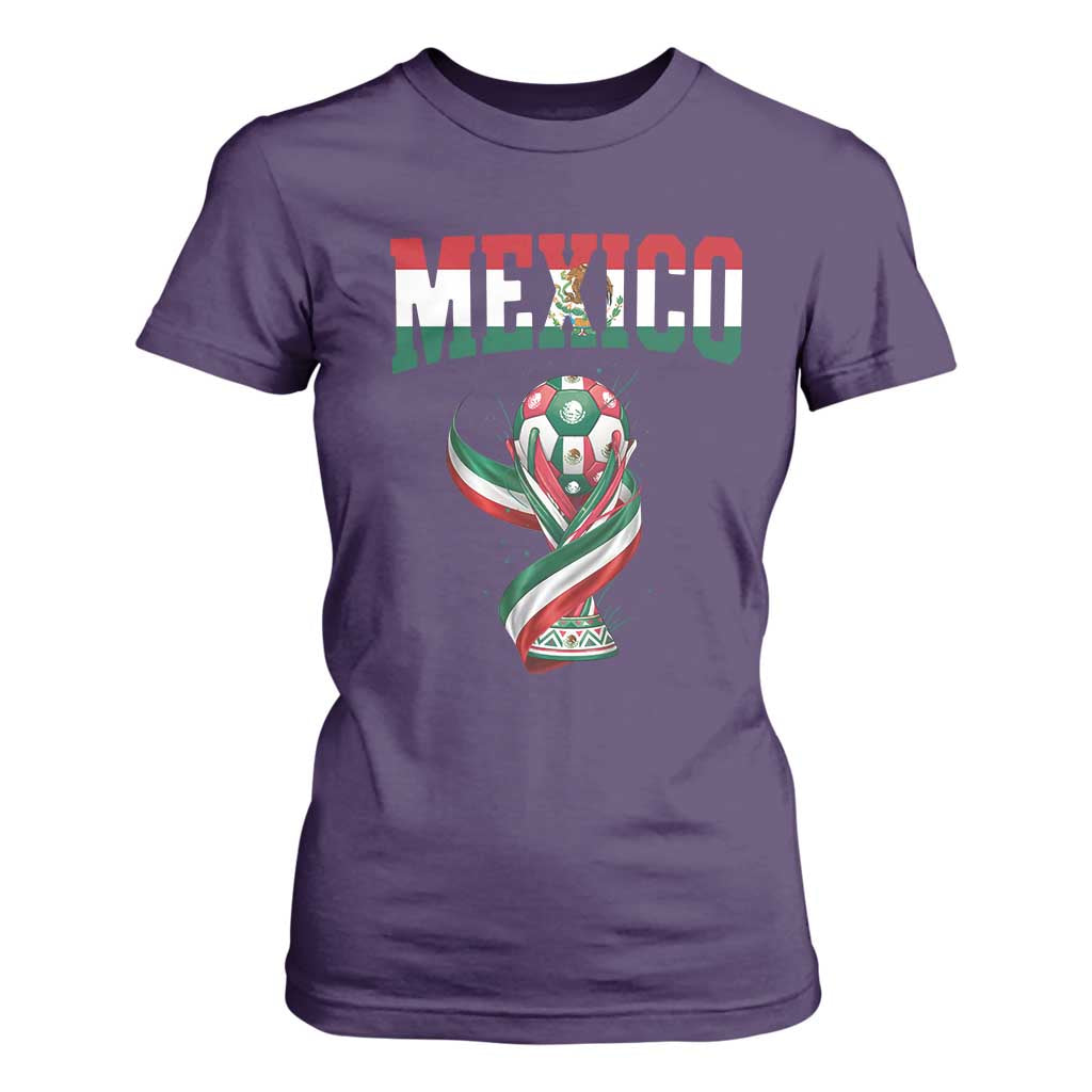 Mexico National Soccer Lover T Shirt For Women Proud Mexican Fan Gift TS12 Purple Print Your Wear