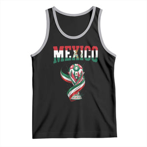 Mexico National Soccer Lover Tank Top Proud Mexican Fan Gift TS12 Black Athletic Heather Print Your Wear