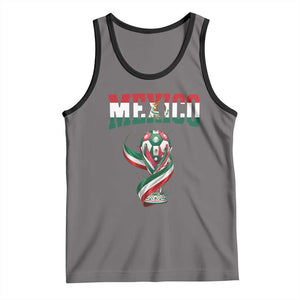 Mexico National Soccer Lover Tank Top Proud Mexican Fan Gift TS12 Deep Heather Black Print Your Wear