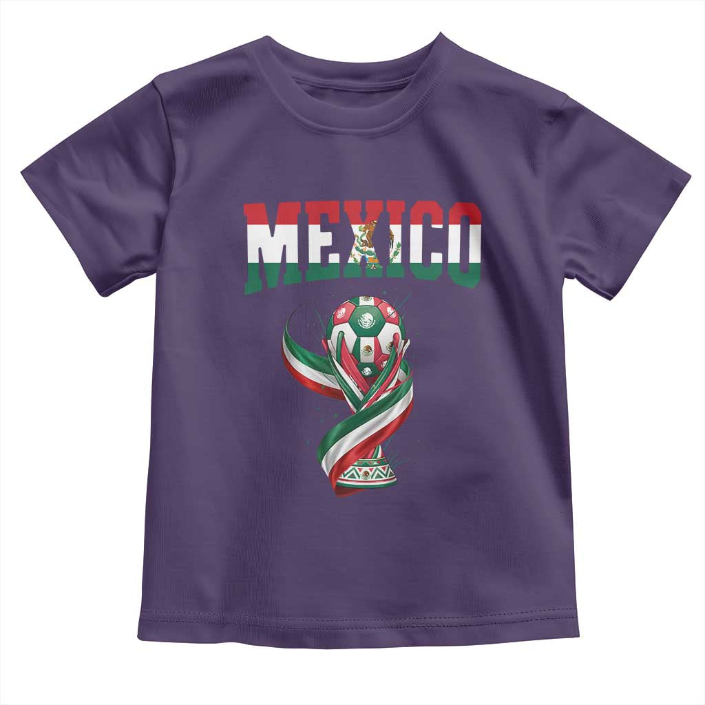 Mexico National Soccer Lover Toddler T Shirt Proud Mexican Fan Gift TS12 Purple Print Your Wear