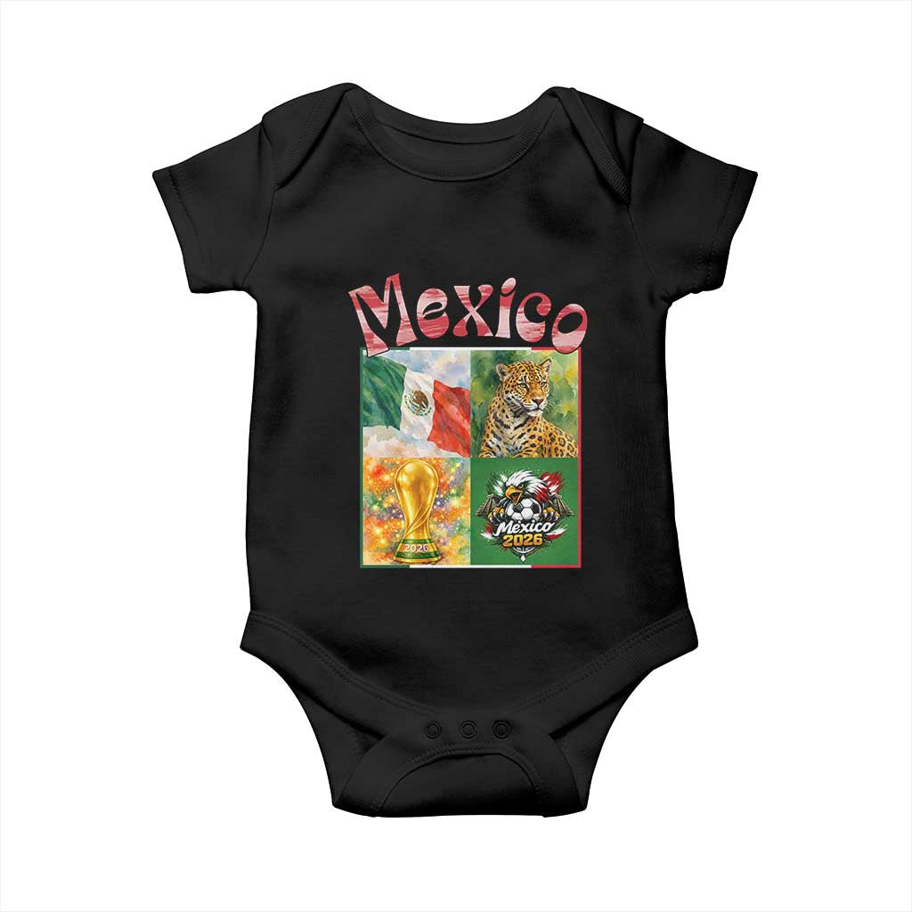 Mexico National Soccer Lover Baby Onesie Patriotic Mexican Fan Gift TS12 Black Print Your Wear