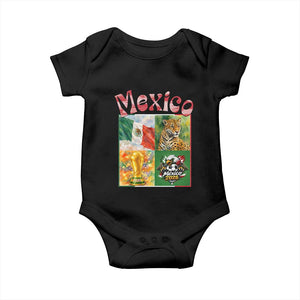 Mexico National Soccer Lover Baby Onesie Patriotic Mexican Fan Gift TS12 Black Print Your Wear