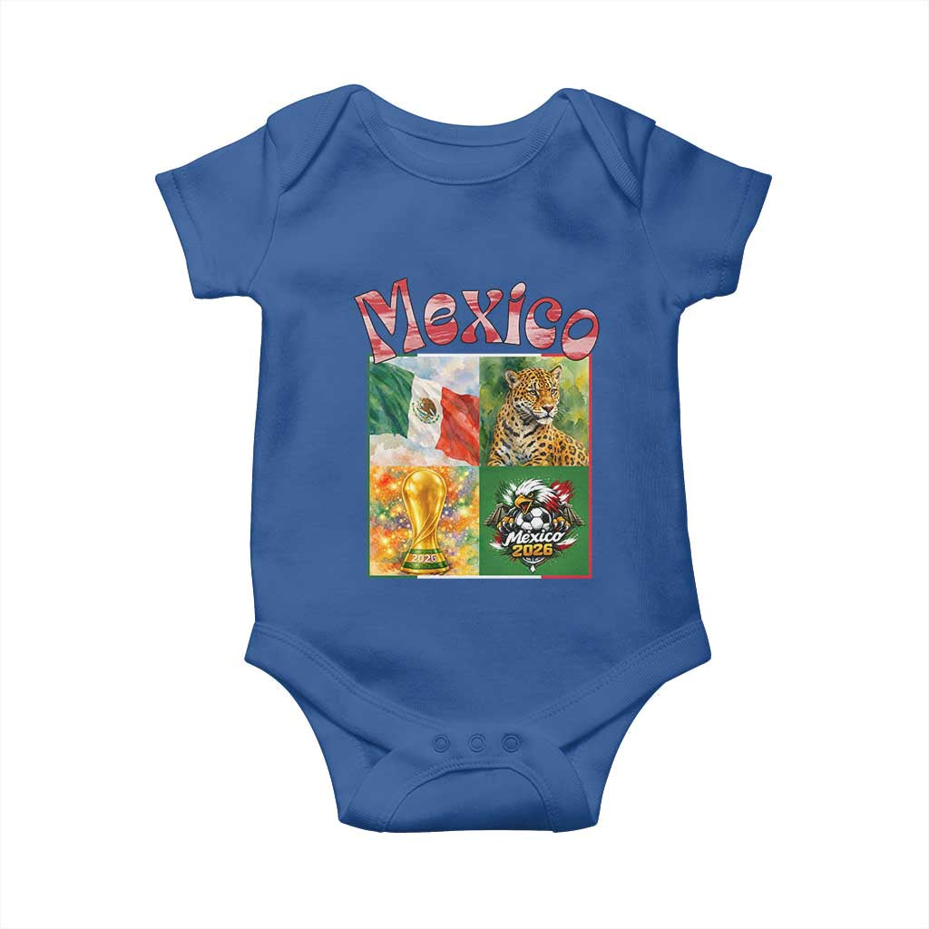 Mexico National Soccer Lover Baby Onesie Patriotic Mexican Fan Gift TS12 Royal Blue Print Your Wear