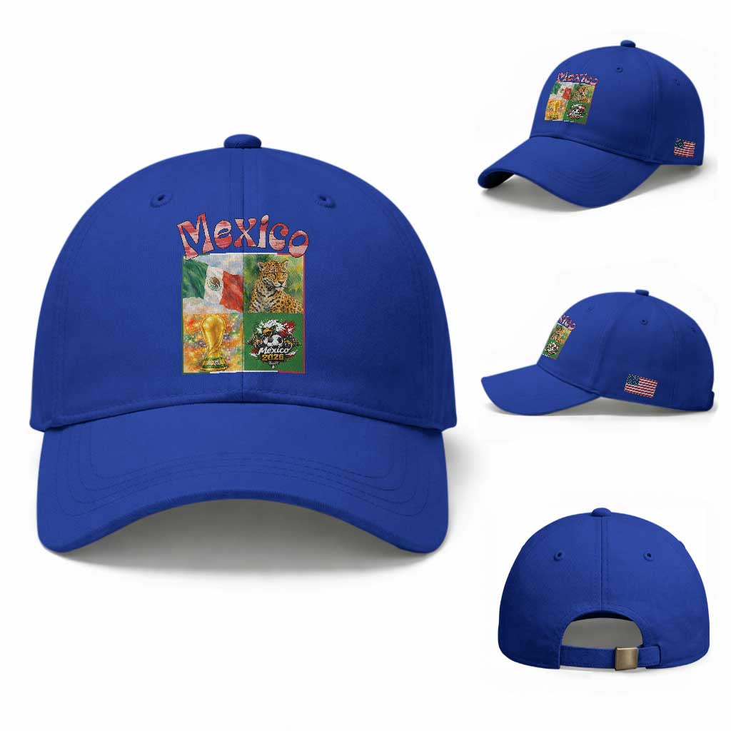 Mexico National Soccer Lover Baseball Cap Patriotic Mexican Fan Gift TS12 Baseball Cap Universal Fit Royal Blue Print Your Wear