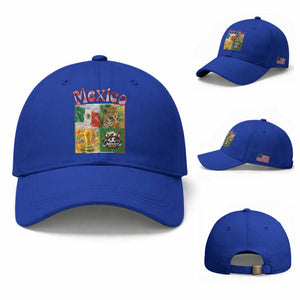 Mexico National Soccer Lover Baseball Cap Patriotic Mexican Fan Gift TS12 Baseball Cap Universal Fit Royal Blue Print Your Wear