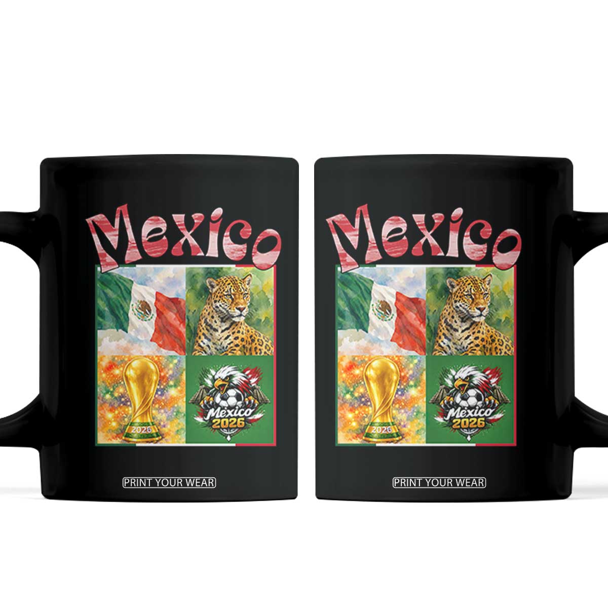 Mexico National Soccer Lover Coffee Mug Patriotic Mexican Fan Gift TS12 Black Print Your Wear