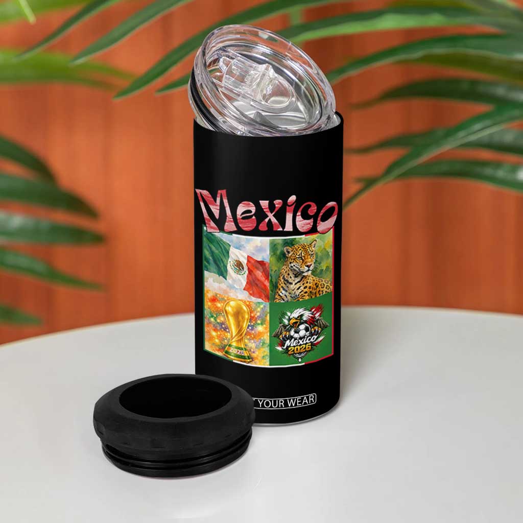 Mexico National Soccer Lover 4 in 1 Can Cooler Tumbler Patriotic Mexican Fan Gift TS12 Print Your Wear