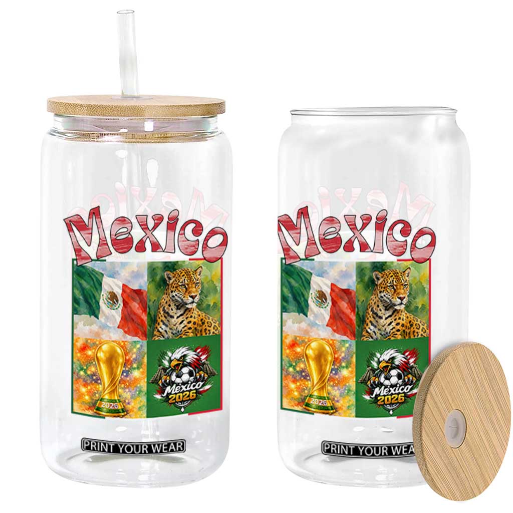 Mexico National Soccer Lover Glass Can Patriotic Mexican Fan Gift TS12 Print Your Wear