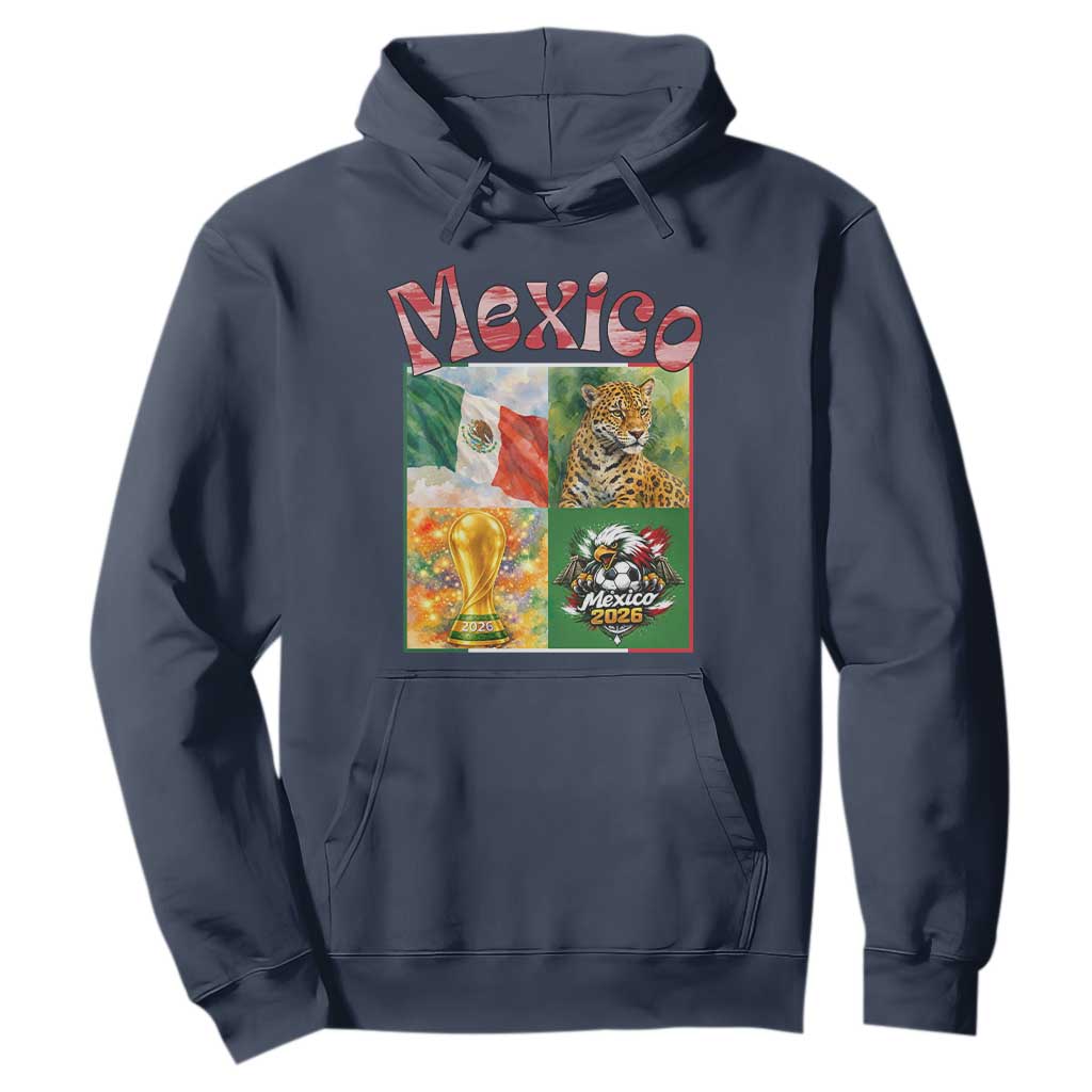Mexico National Soccer Lover Hoodie Patriotic Mexican Fan Gift TS12 Navy Print Your Wear